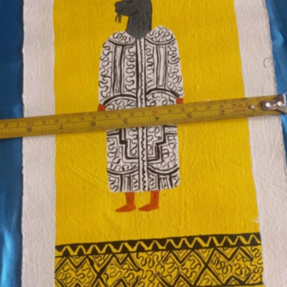 Peruvian oil painting shaman amazon jungle 12.12. x 8 Inches - Picture 7 of 7